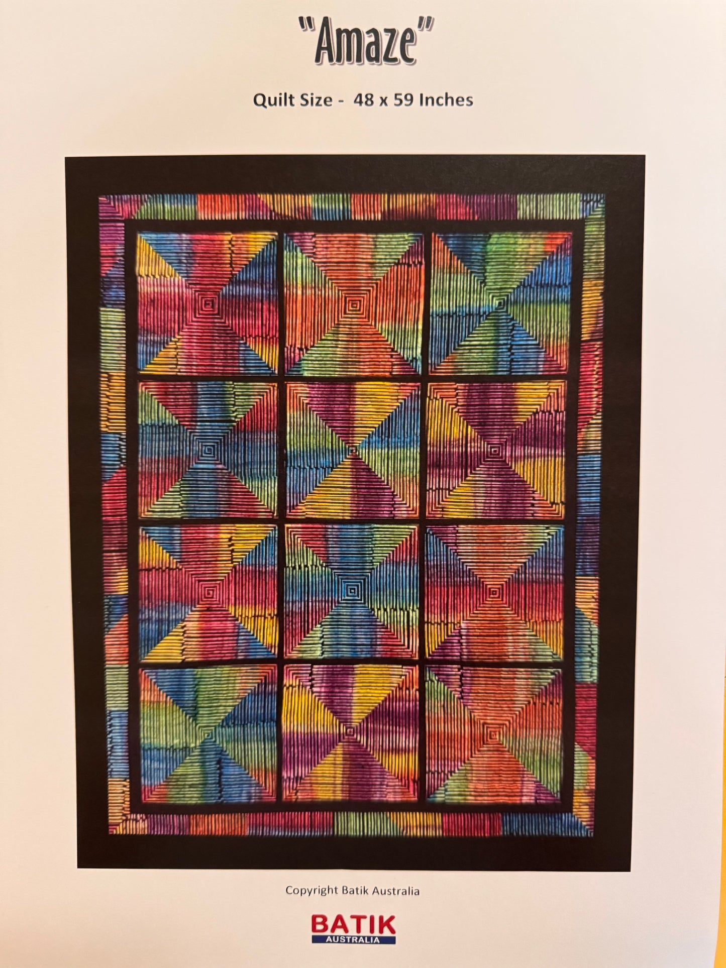 "Amaze" Pattern by Batik Australia 6 available