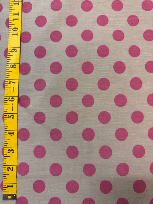 SALE - Tilda Chambray Dots - Pink Fat Quarter pieces