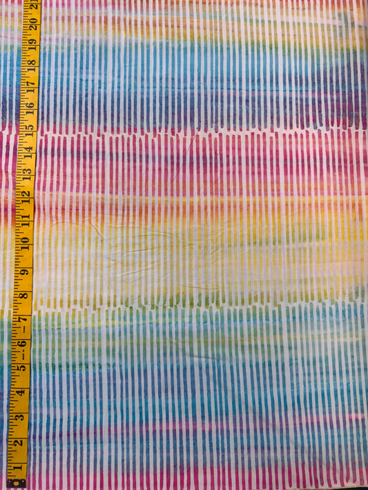 Batik Stripey BA-1274 Pastel Pink Blue & Yellow