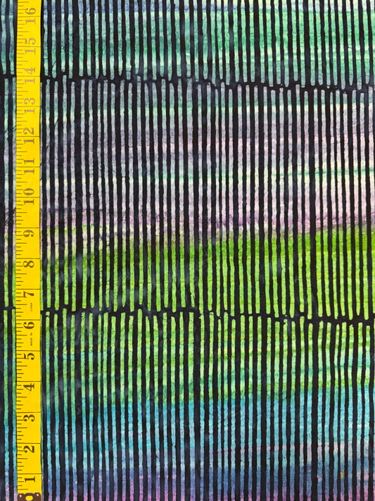 Batik Stripey BA-1600  Bright Blue Green Purple