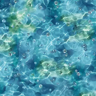 Koi Pond Water Blue Green