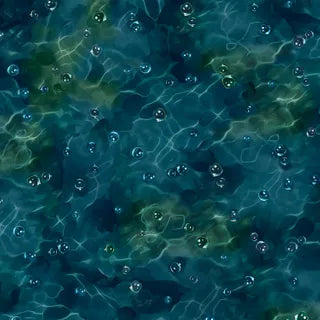 Koi Pond Water Dark Blue Green