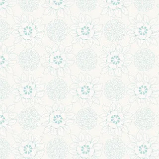 Koi Pond Floral Pattern Light Blue