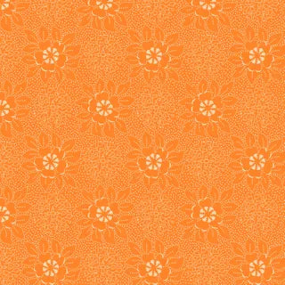 Koi Pond Floral Pattern Orange