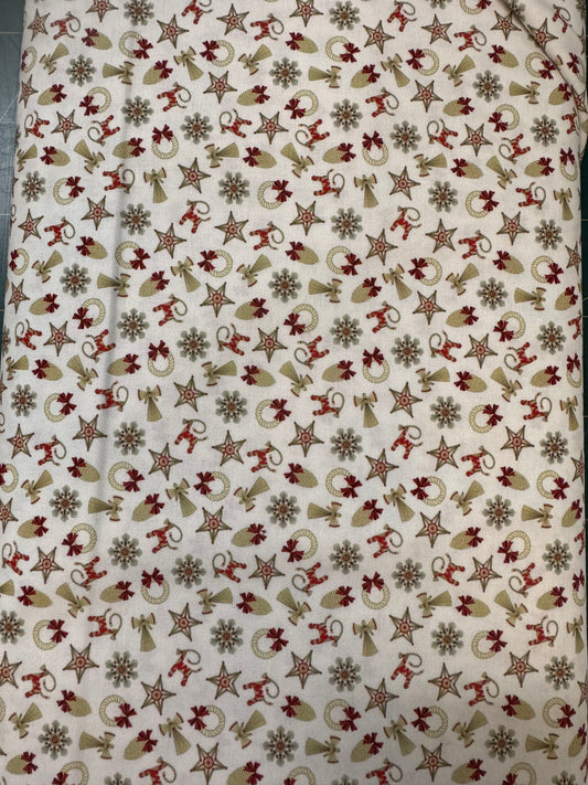 Norwegian Christmas - Straw Decorations on White Background