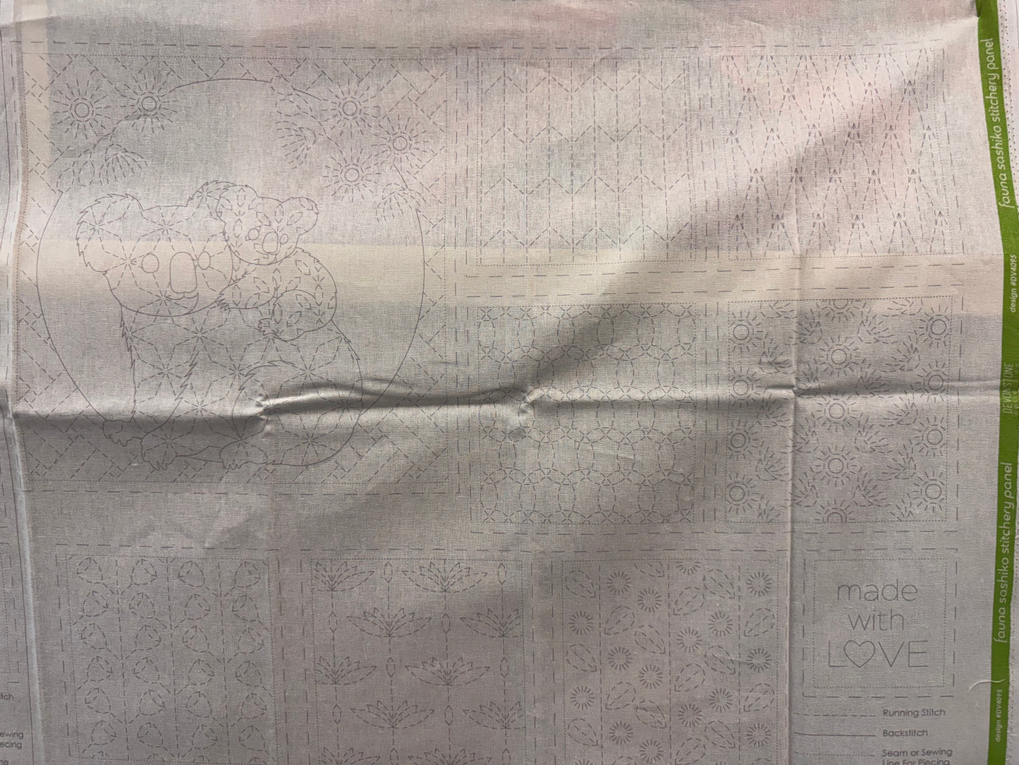 DV4095 Sashiko Fauna Panel in Natural