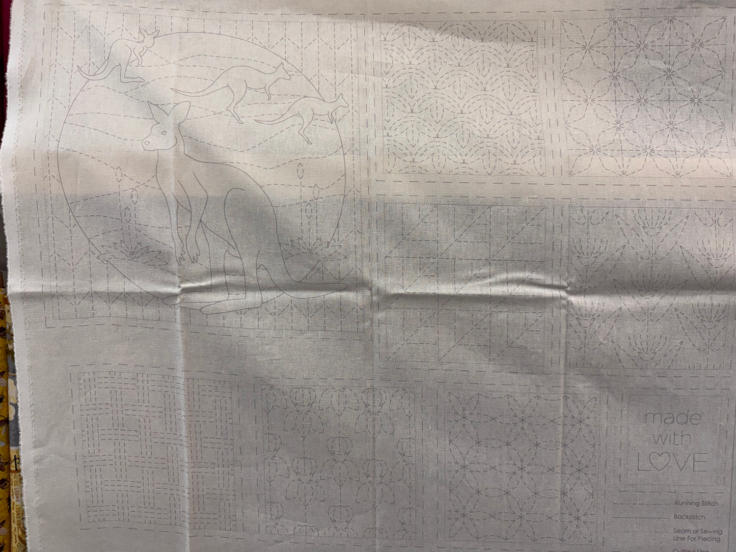 DV4095 Sashiko Fauna Panel in Natural