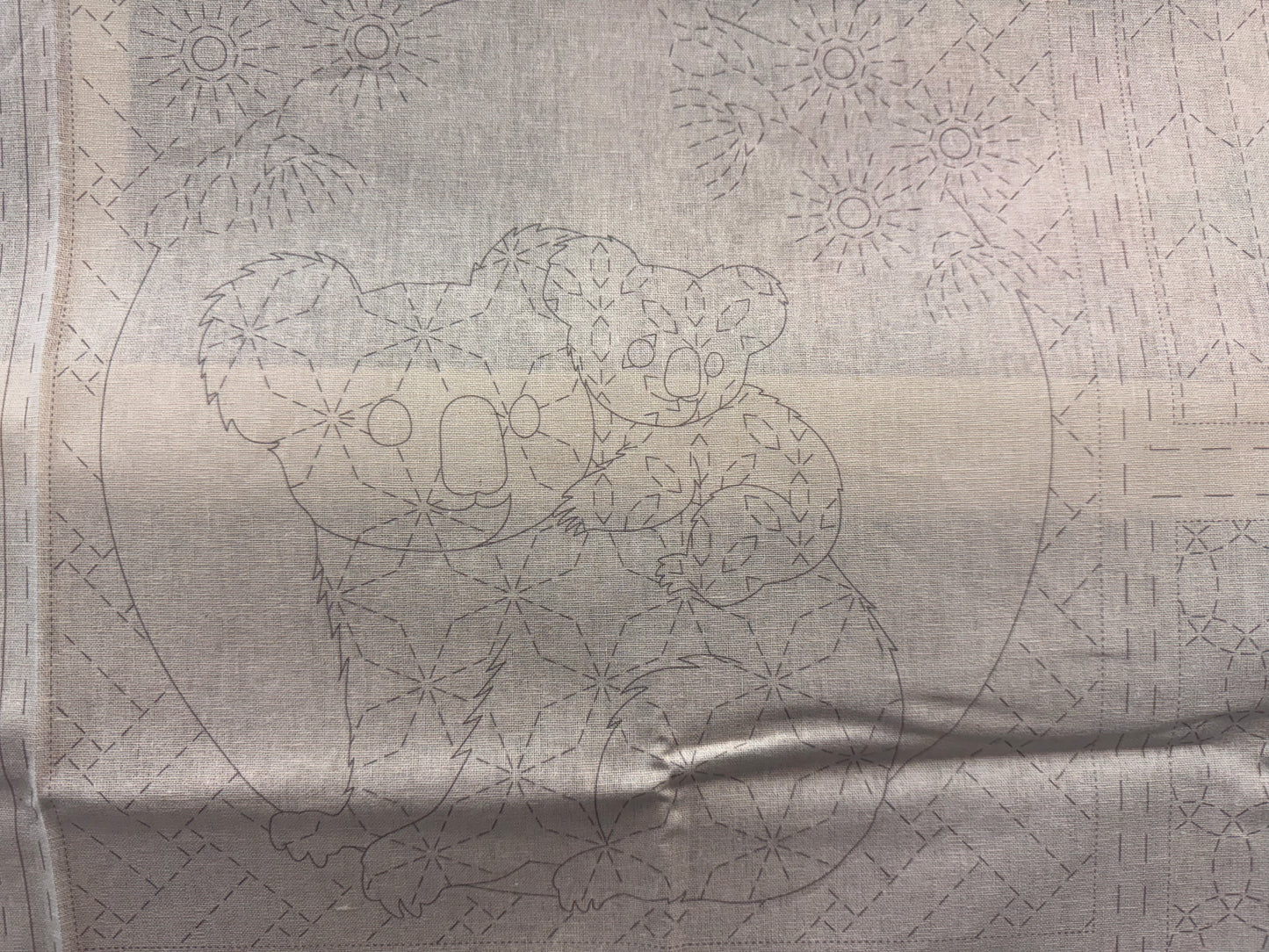 DV4095 Sashiko Fauna Panel in Natural