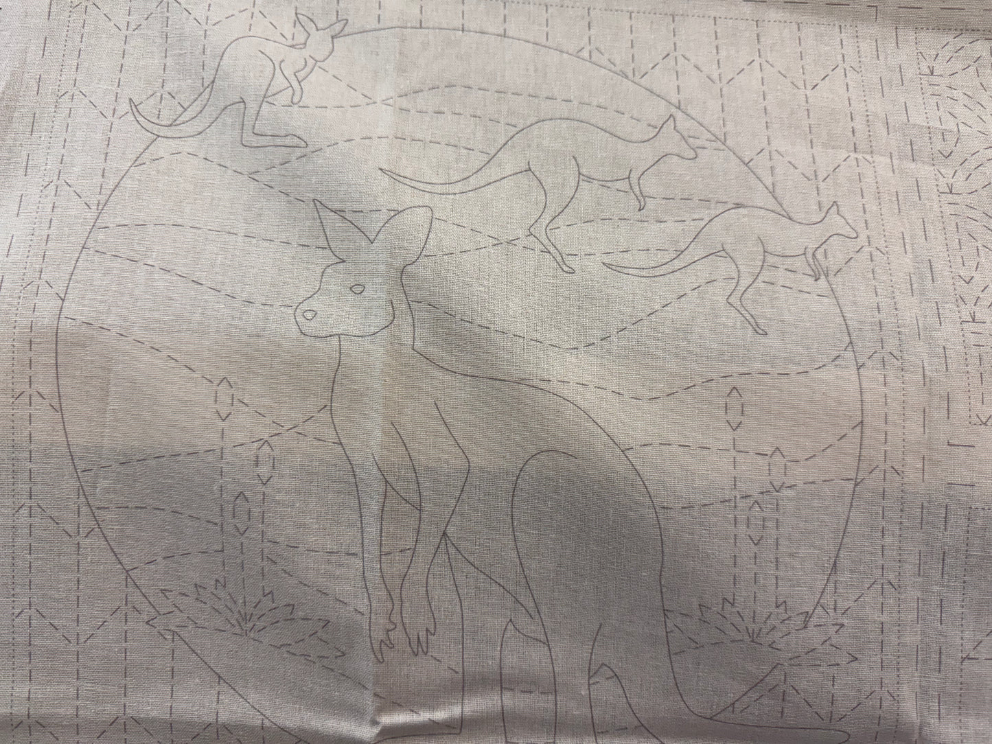 DV4095 Sashiko Fauna Panel in Natural