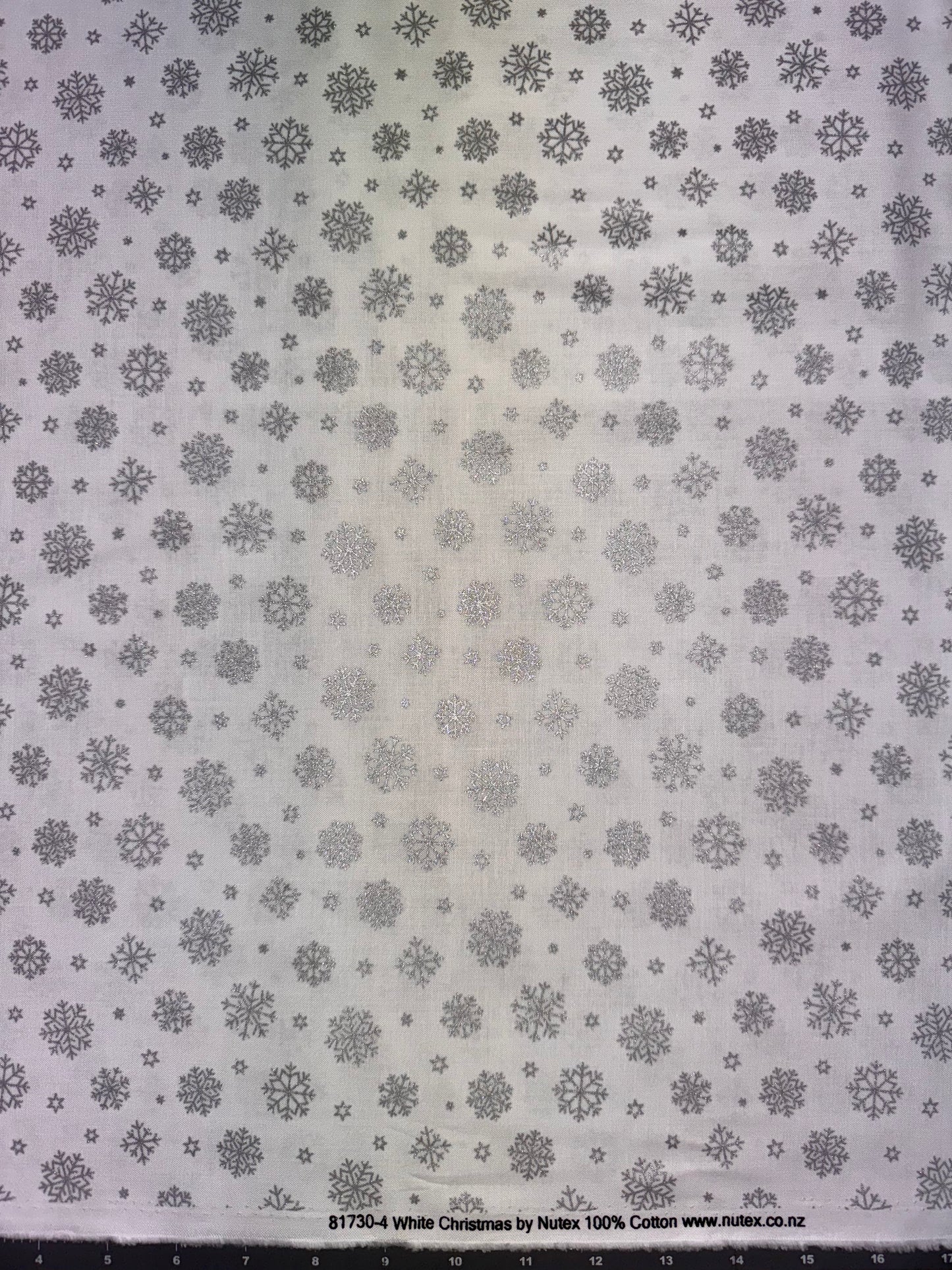 Christmas Silver Snowflakes on White