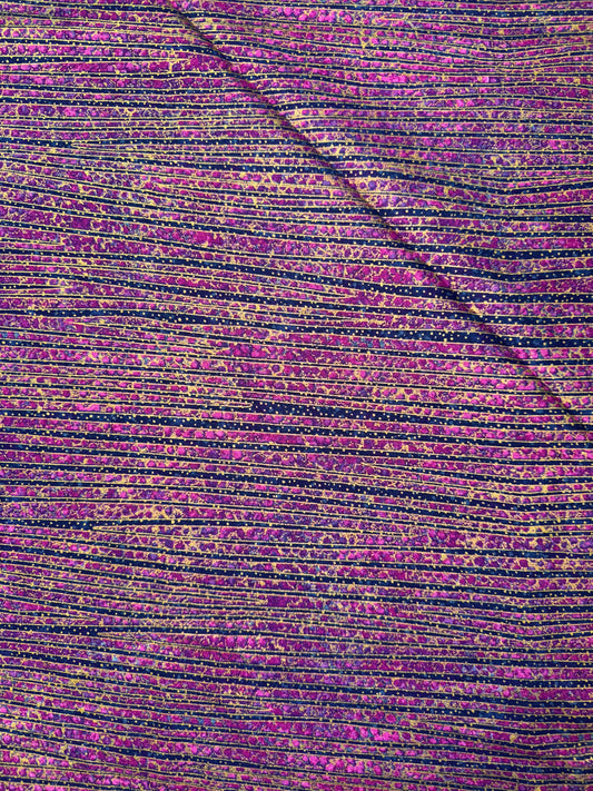 Enigma Shimmer Stripes in Purples and Gold
