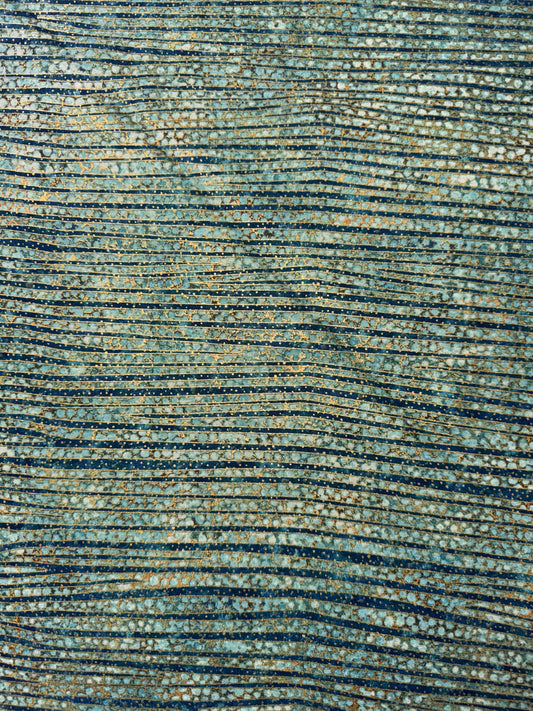 Enigma Shimmer Stripes in Green and Gold
