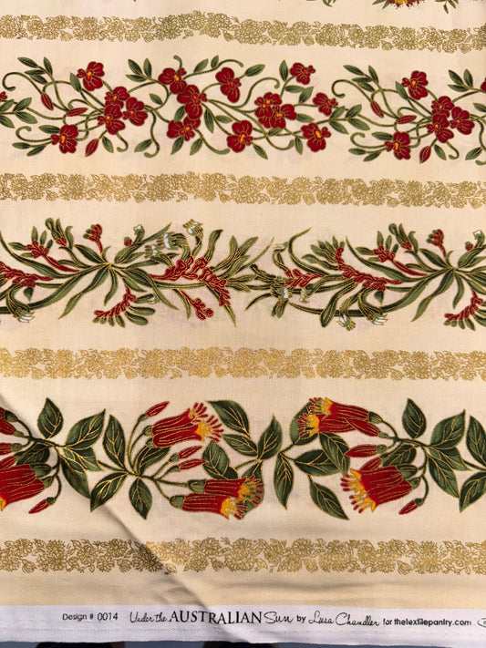 Under the Australian Sun - Stripe Red/Ivory 3.75m available.