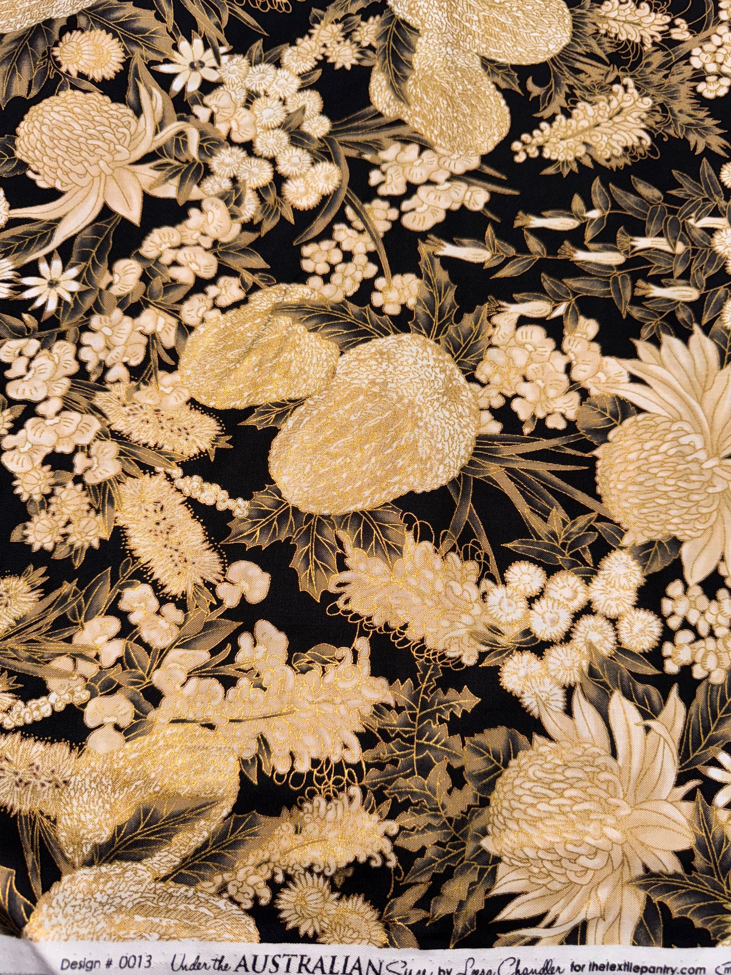 Under the Australian Sun - Floral - Classic Black and Ivory 2.75m available.