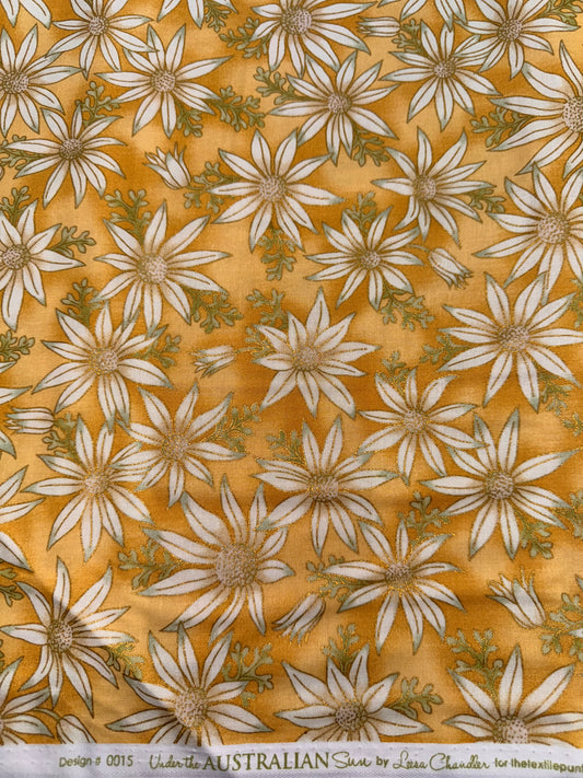 Under the Australian Sun - Flannel Flowers Gold 1m available