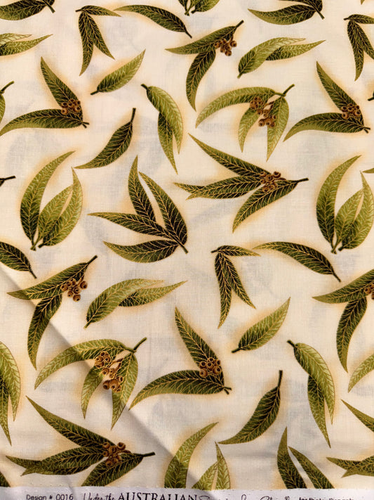 Under the Australian Sun - Gumleaves Green/Ivory 4m available