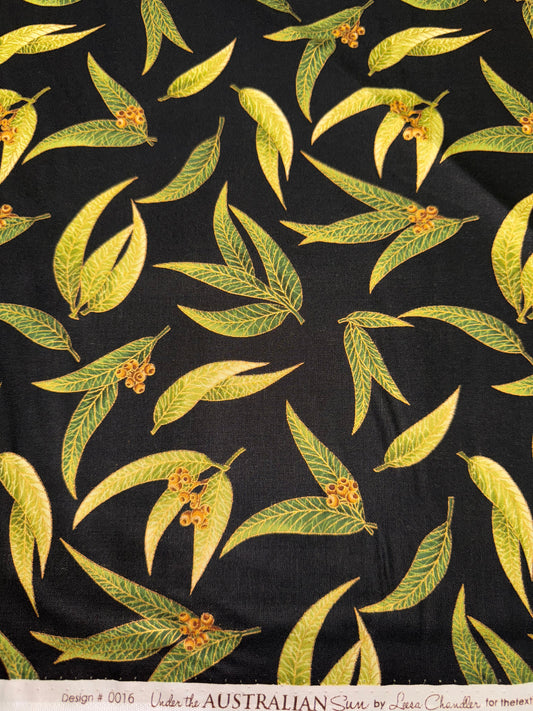 Under the Australian Sun - Gumleaves Green/Black 3.5m available