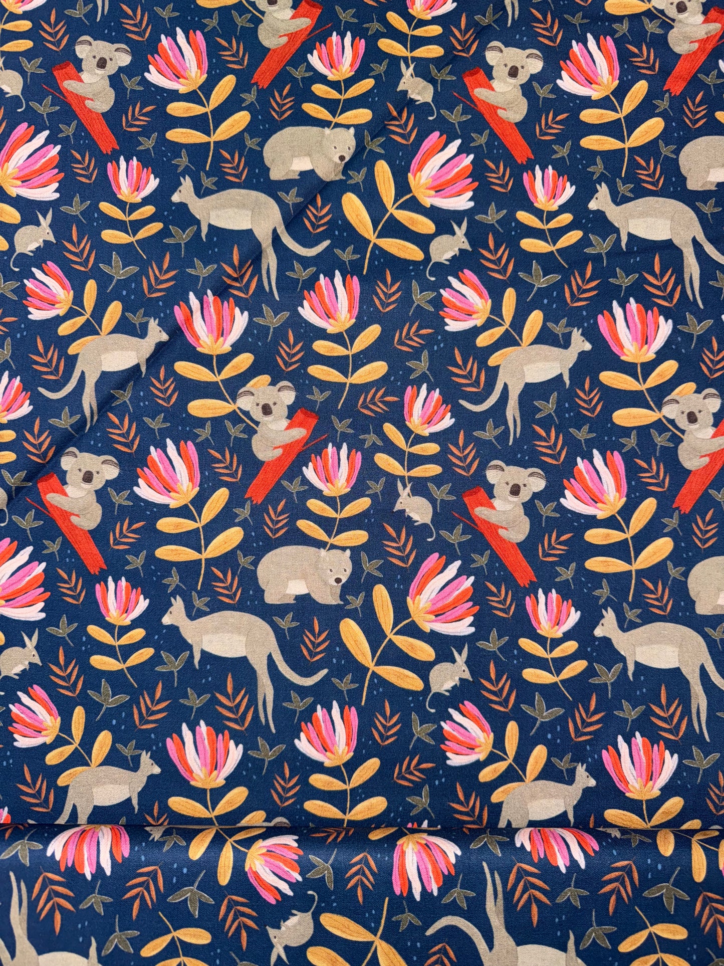 Flora and Fauna Animals on Blue background