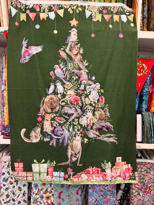 Aussie Animal Christmas Tree Panel DV6372