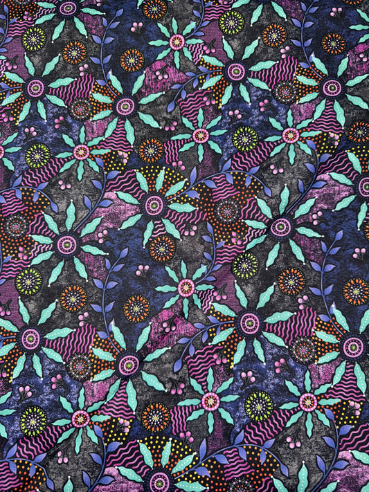 Walkabout Purple Indigenous fabric