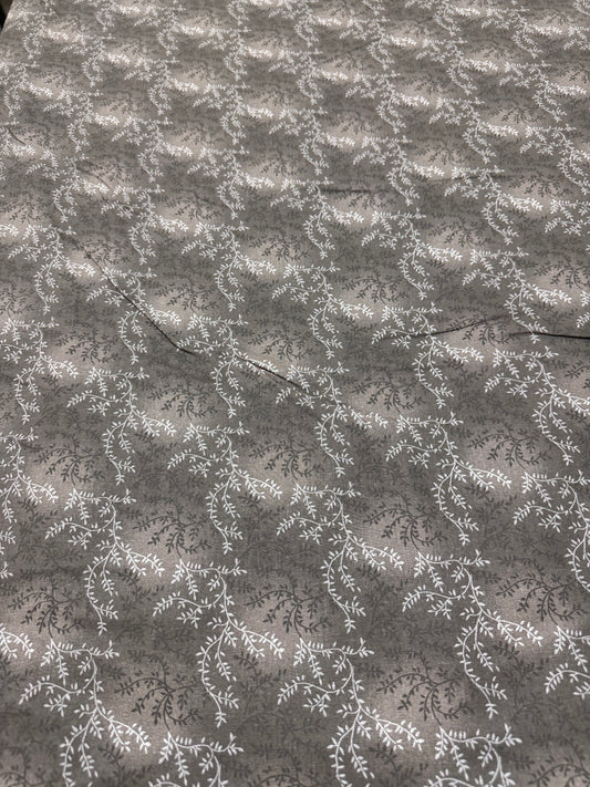 Charcoal Vine Wide Back fabric