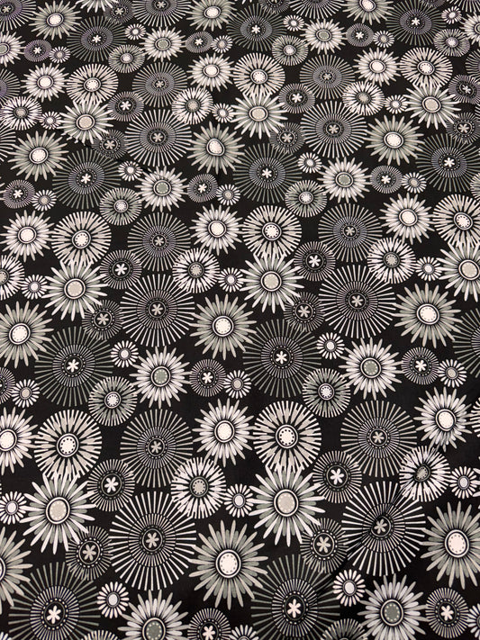 Modern Garden, Wideback in Grey, Black and Silver