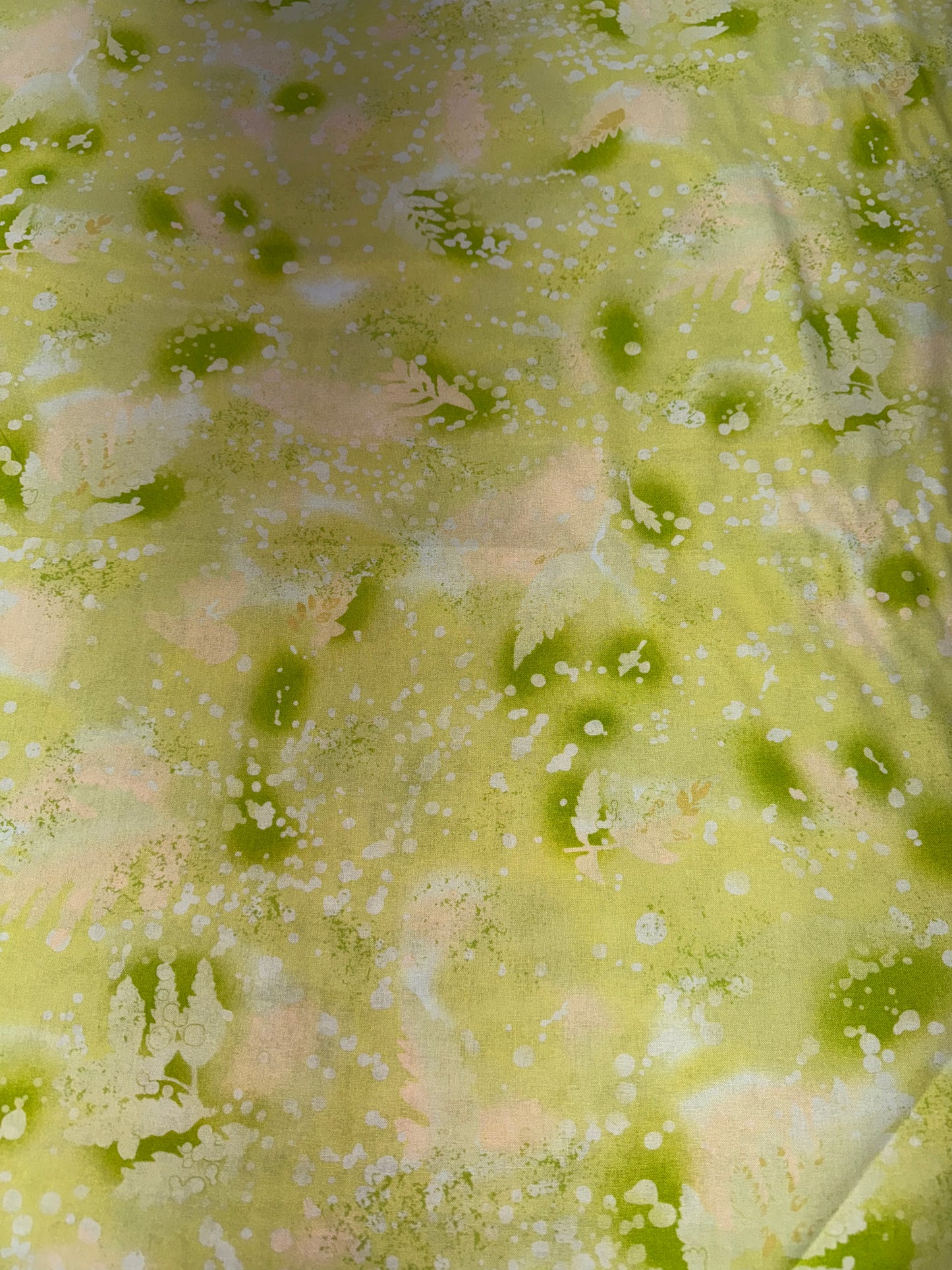 Green Fossil Fern Wide Back fabric