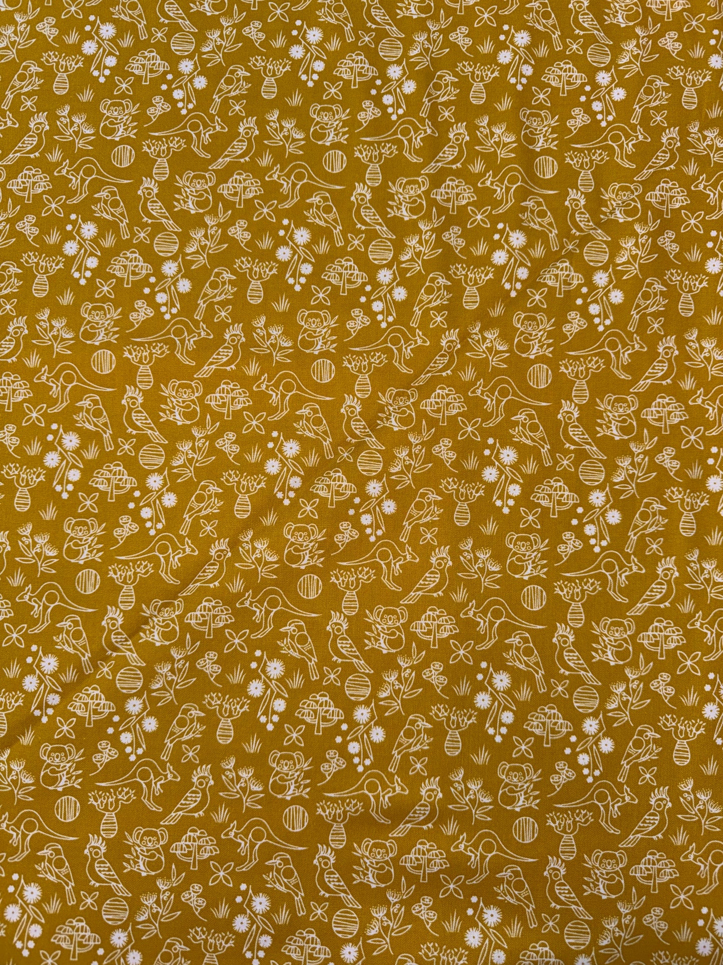 Wild and Free Aussie icons on Citrine background