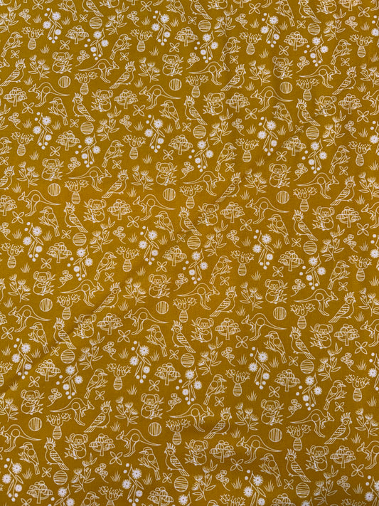 Wild and Free Aussie icons on Citrine background