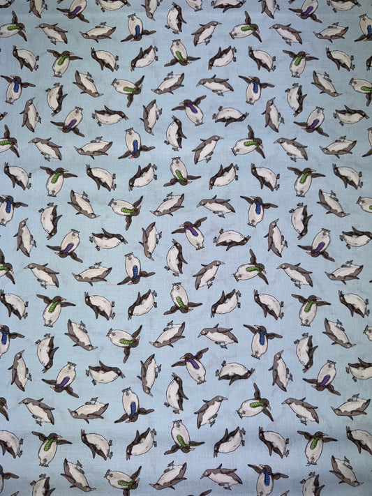 Snowtime Penguins Light Aqua Y4552-32