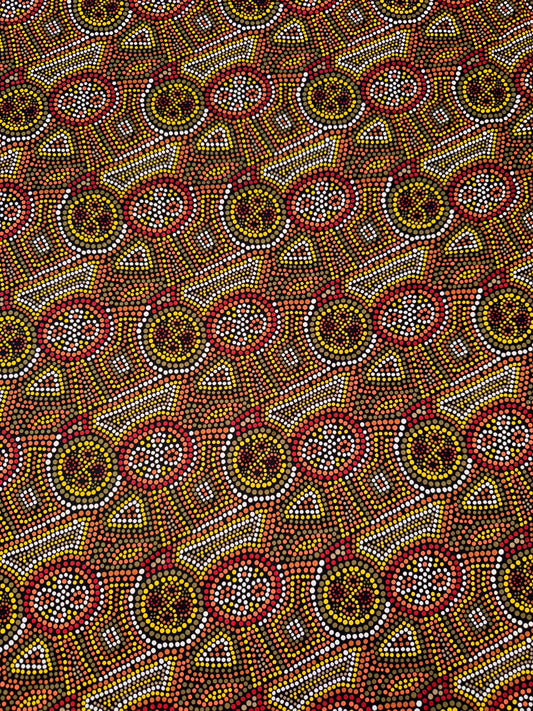 Birrong Australiana Dot Painting in Browns