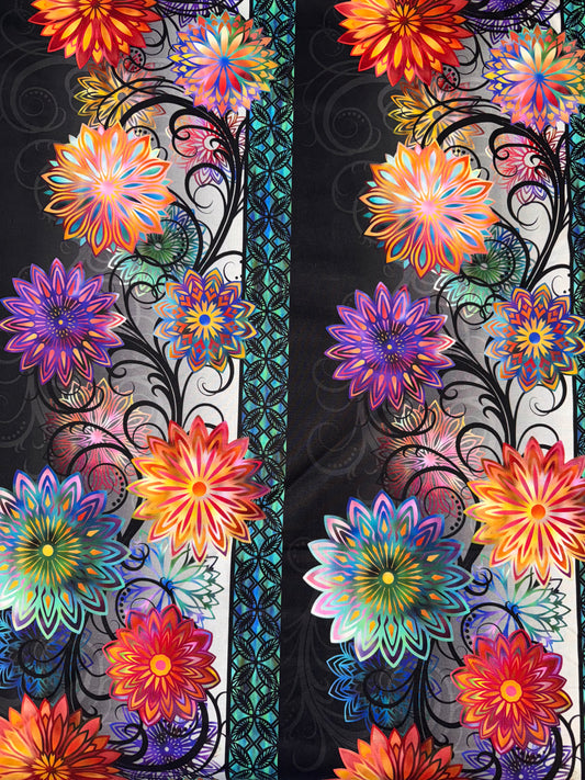 Dazzle by Jason Yenter Border in Teal and Black