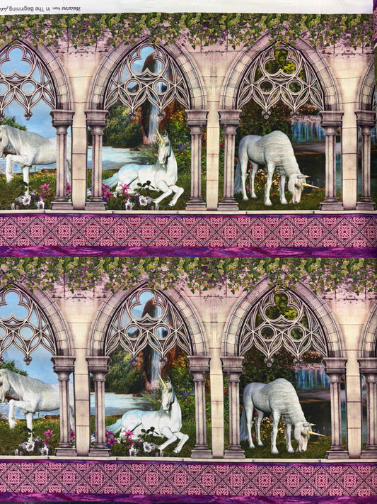 Unicorn Border Fabric 3UN1