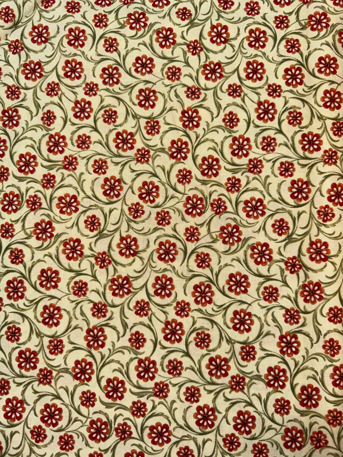 Carmen Rosette Red on Cream