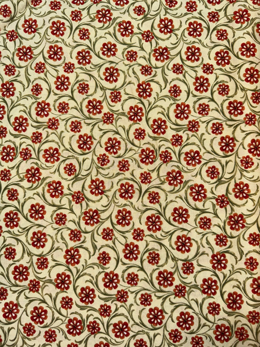 Carmen Rosette Red on Cream
