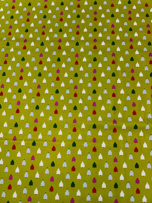 Deck the Halls - Trees on a Green Background DV6928