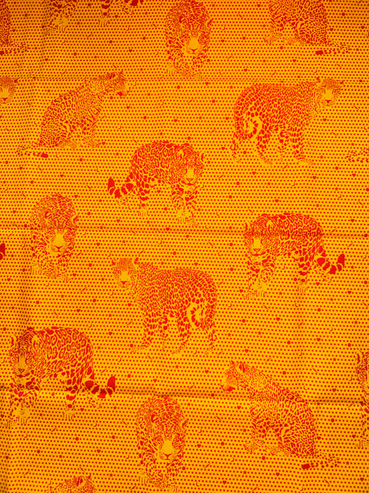 Tula Pink Daydreamer Collection .5m Pieces - Lil Jaguars - Orange