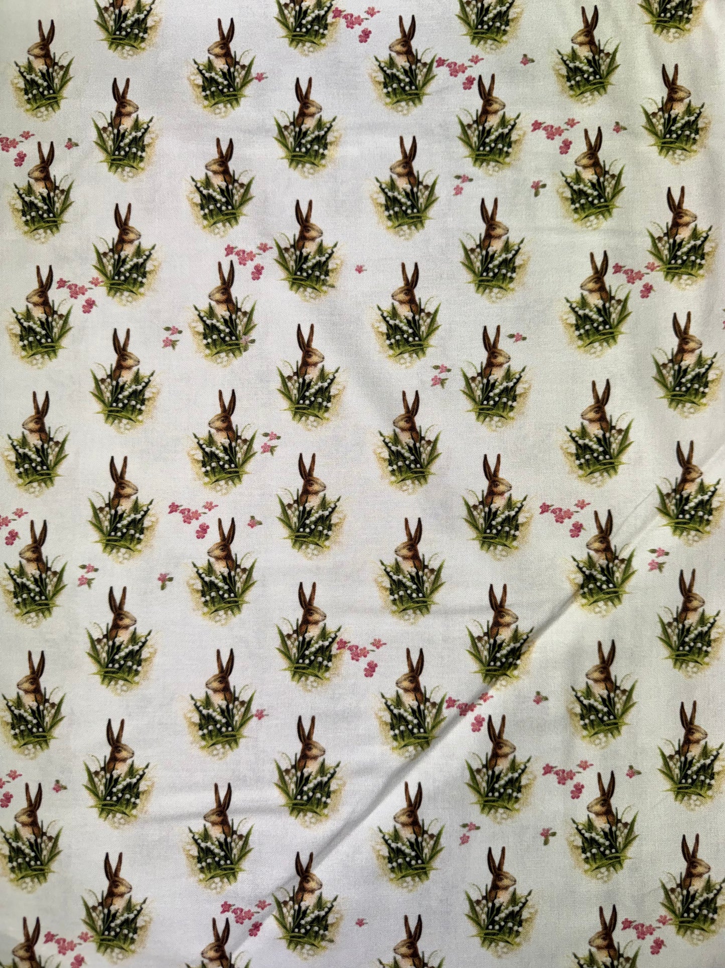 Springtime Easter Rabbits on cream background