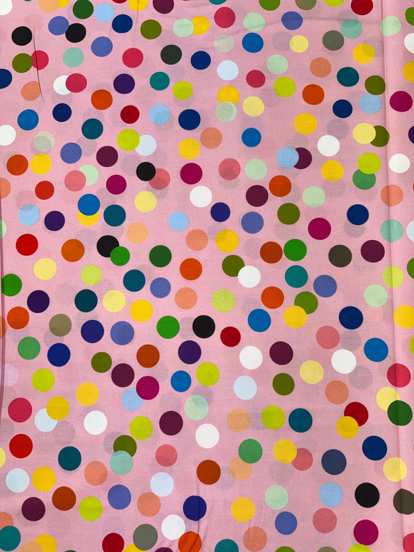 DV6162 Devonstone Wideback Rainbow Spots on Pink Background