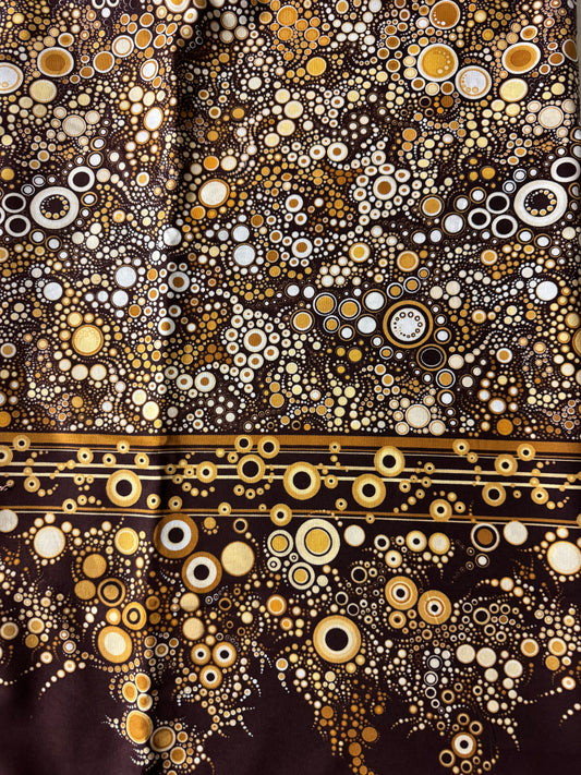 Robert Kaufman - Effervescence Border Print - Browns