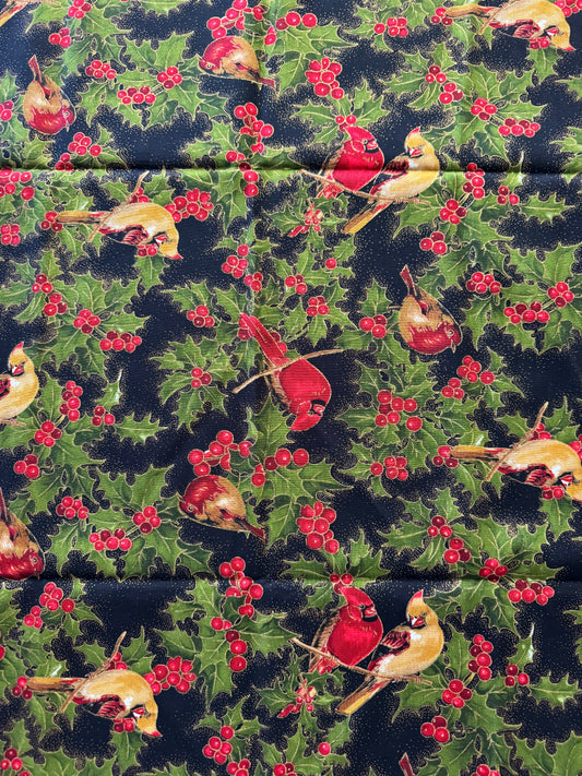 Cardinal Song Metallic - Birds -  by Moda