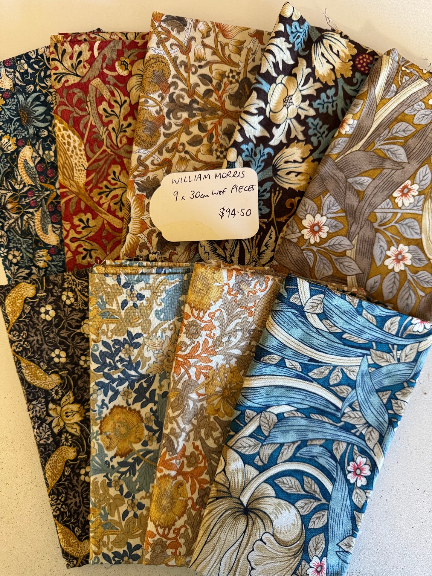 William Morris Bundle - 9 x 30cm x WOF Bundle