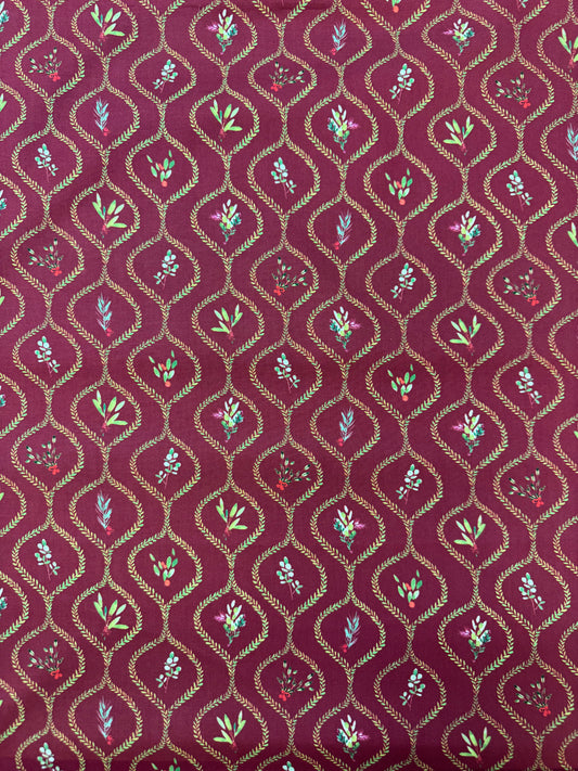 Very Berry Christmas Fabric in Red