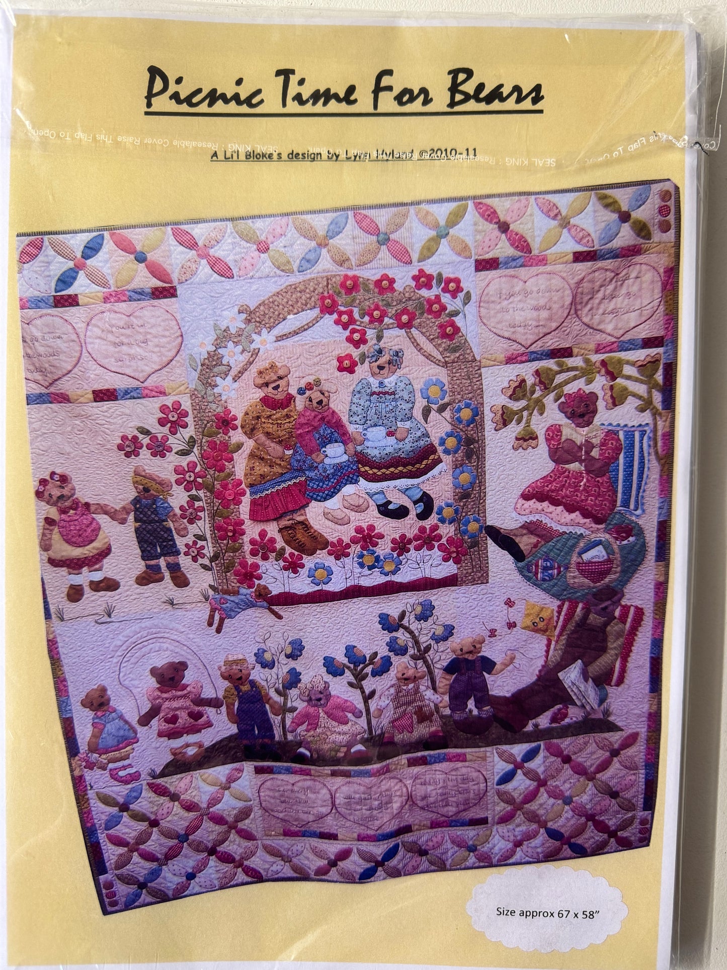 Li'l Blokes - Picnic Time for Bears - Quilt Kit and Fabric Set . Pre-Loved Treasure.