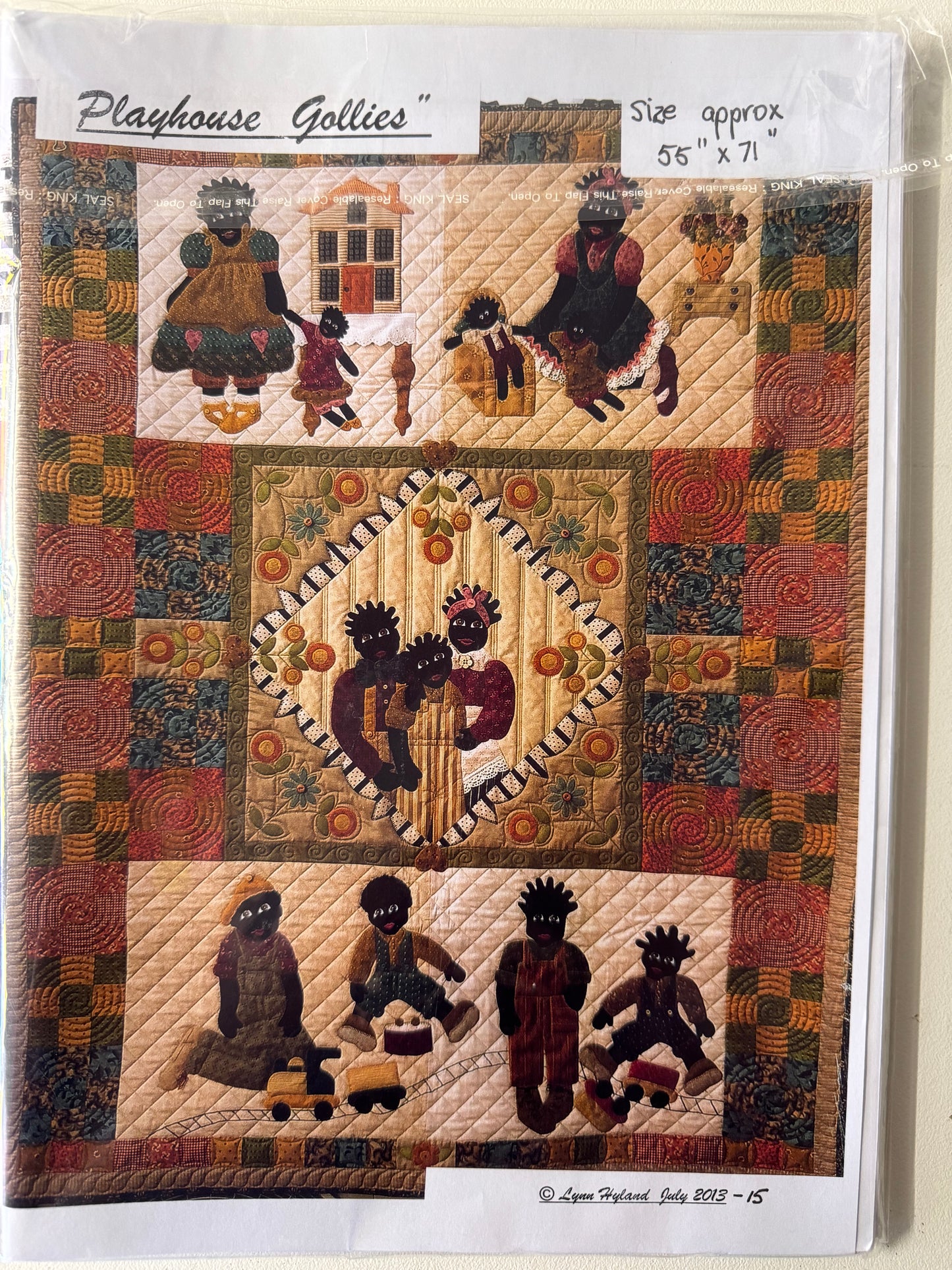 Li'l Blokes - Playhouse Gollies - Quilt Kit and Fabric Set . Pre-Loved Treasure.