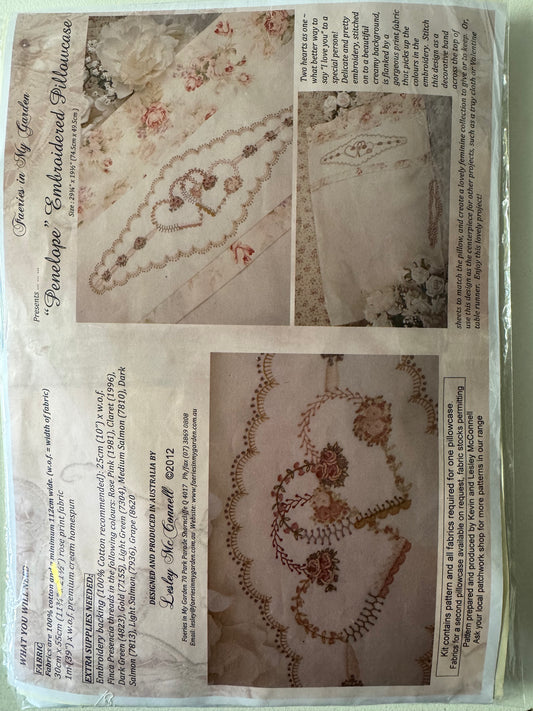 Faeries In my Garden -Penelope Embroidered Pillowcases
