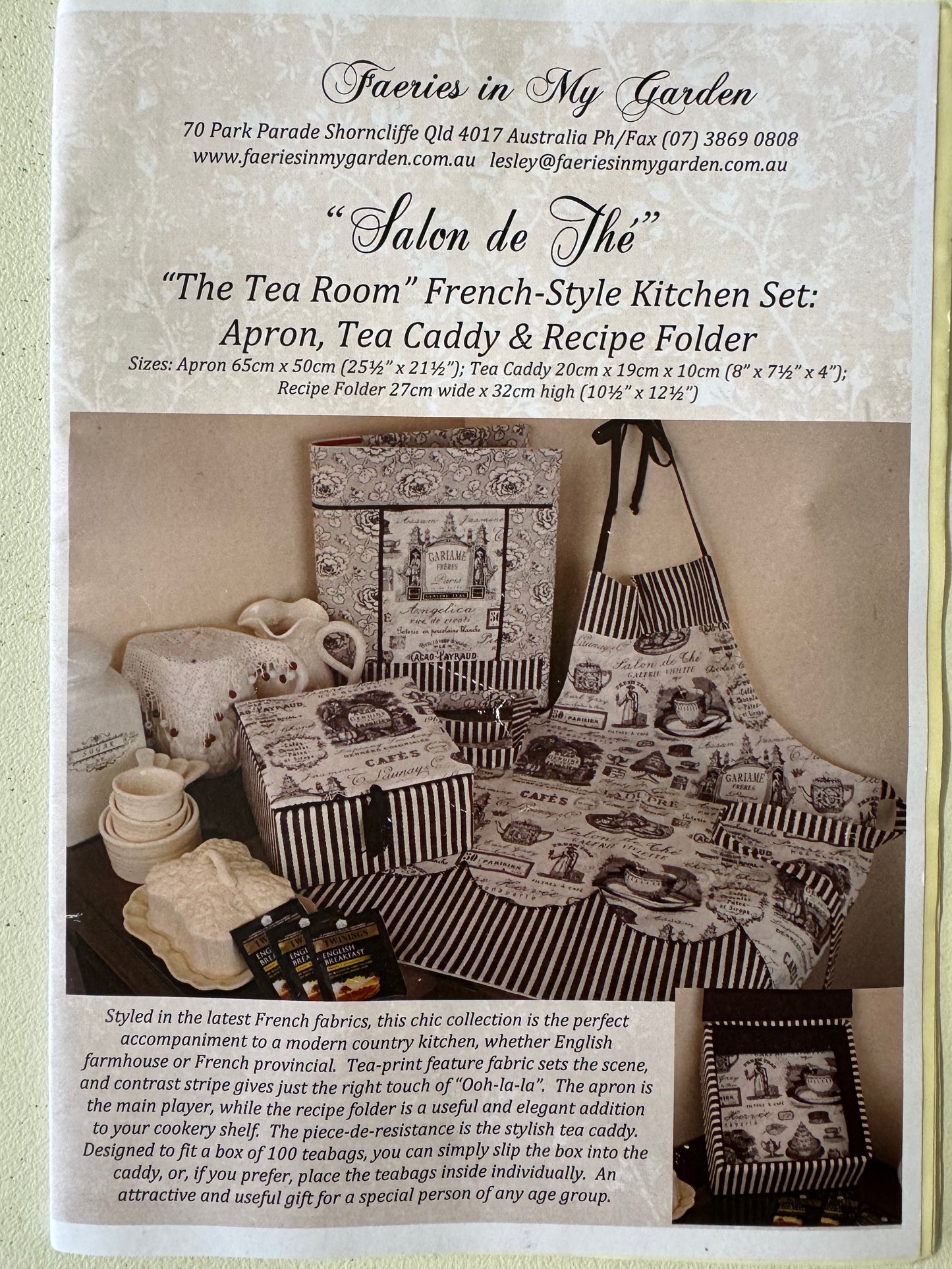 Faeries In my Garden -The Tea Room - French Style Kitchen Set