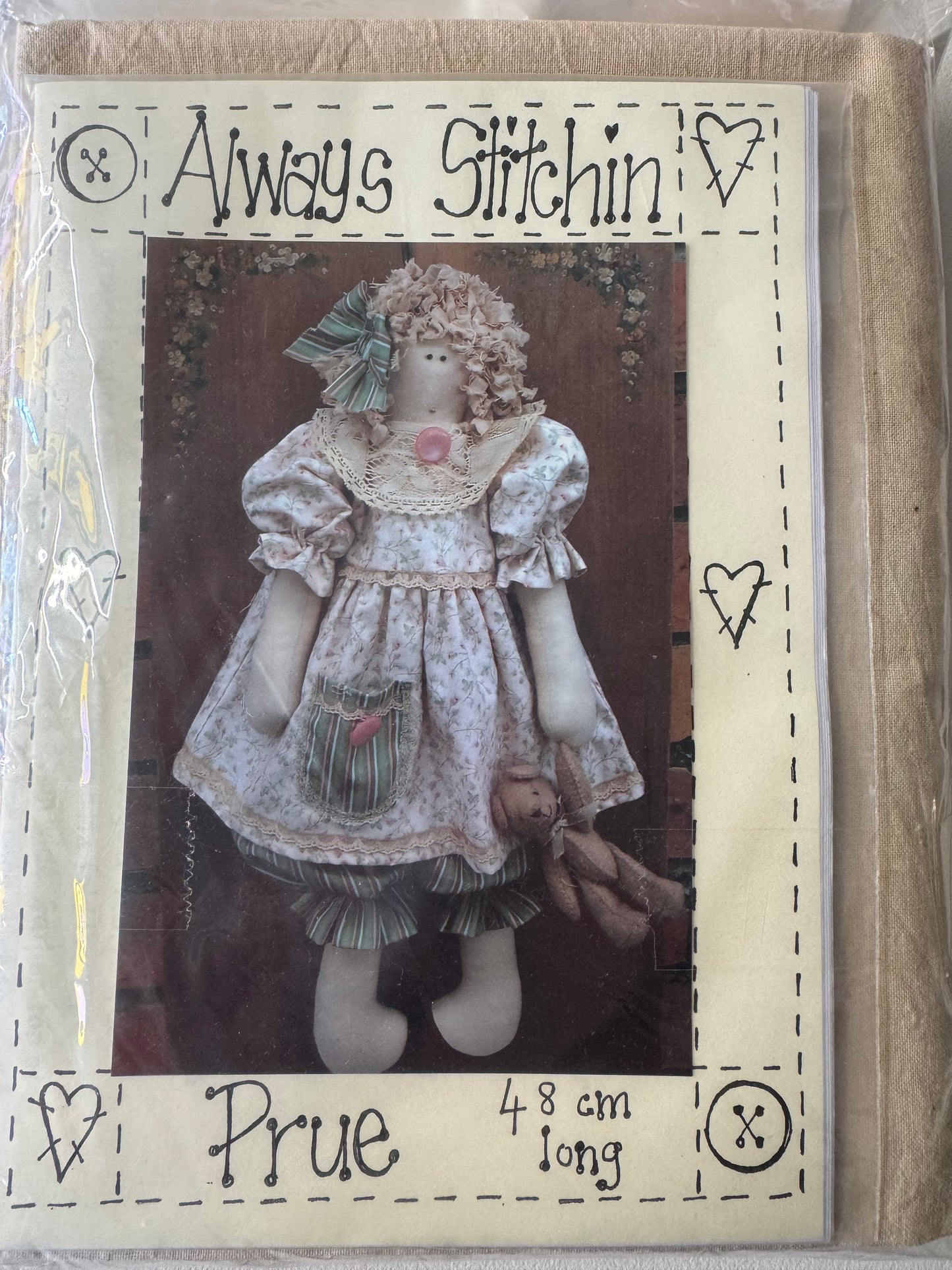 Always Stitchin - Prue Doll Pattern and Fabric Kit