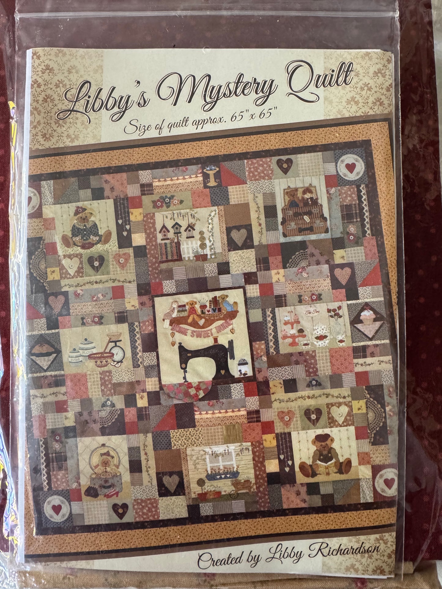 Libby's Mystery Quilt by Libby Richardson - Quilt Kit - 10 Patterns and Fabric set  65" x 65"