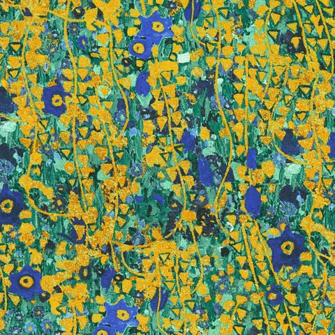 Gustav Klimt Gold and Blue Coordinating Fabric